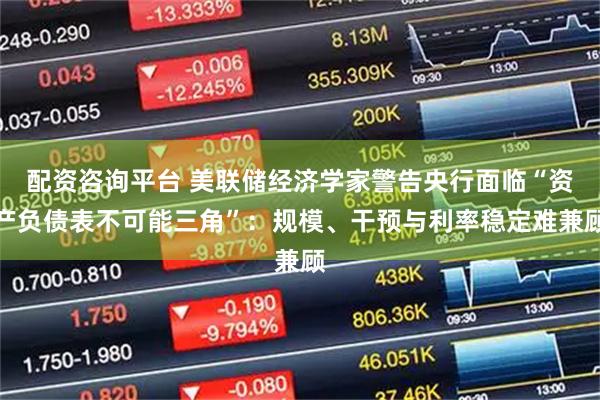 配资咨询平台 美联储经济学家警告央行面临“资产负债表不可能三角”：规模、干预与利率稳定难兼顾