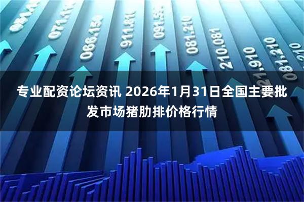 专业配资论坛资讯 2026年1月31日全国主要批发市场猪肋排价格行情
