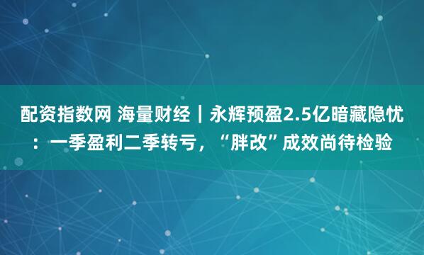 配资指数网 海量财经｜永辉预盈2.5亿暗藏隐忧：一季盈利二季转亏，“胖改”成效尚待检验